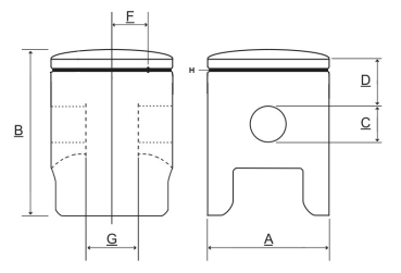 Kolben H/J 39mm Kolbenschmidt L-Ring